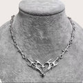 Flame Heart Choker Chain