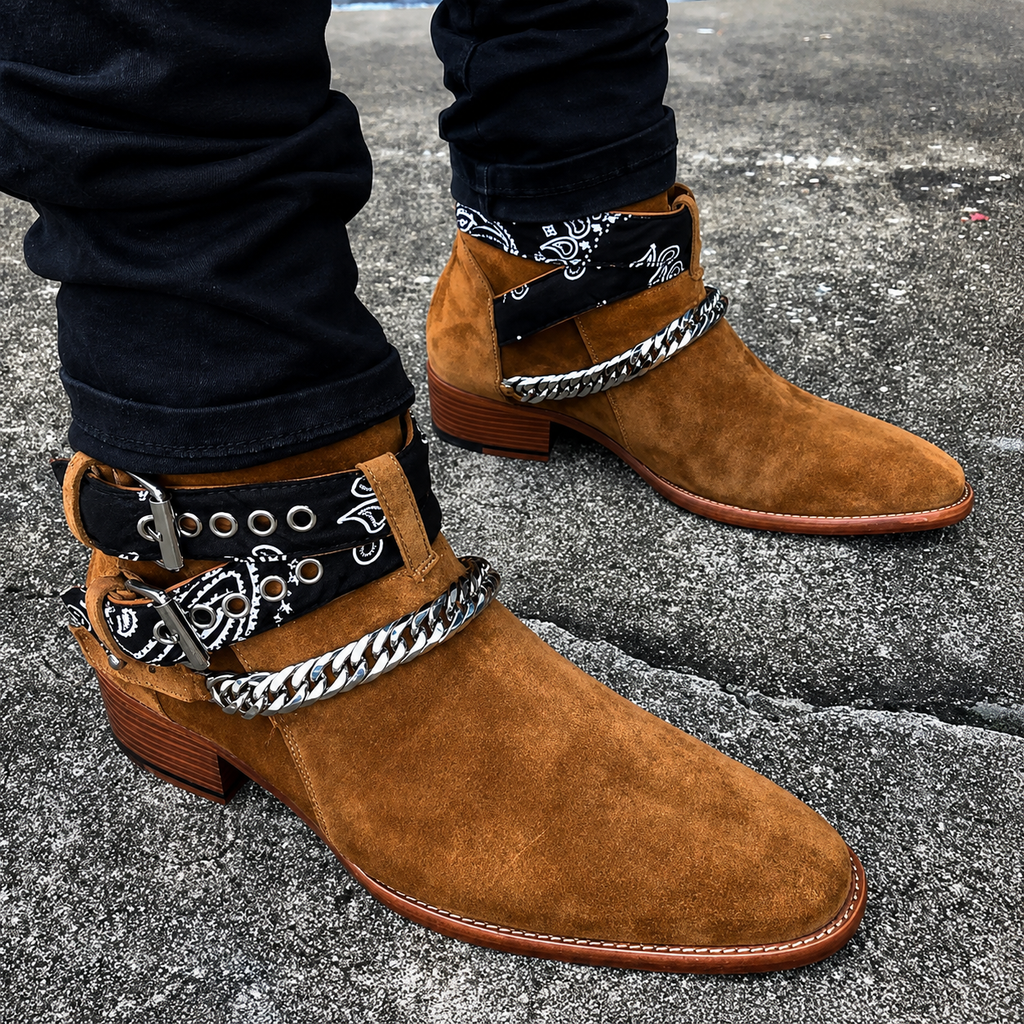 BUCKLED CHELSEA BOOTS